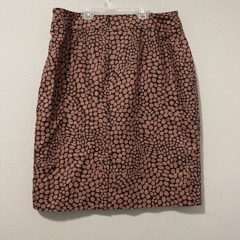 🐙Ann Taylor LOFT dark & light Brown pencil Skirt size 10